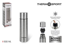 Thermosport Termo Inox 500Ml Style 6.8x23.5Cm 282Gr (12 Unidades)