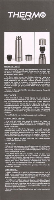 Thermosport Termo Inox 500Ml Style 6.8x23.5Cm 282Gr (12 Unidades)