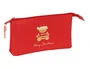 Safta Portatodo Triple Osito Rojo Felices Fiestas 22x12x3cm