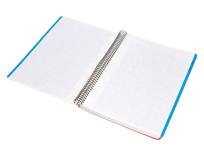 Liderpapel Cuaderno Espiral A6 Micro Wonder Tapa Plástico 120 Hojas 90gr Cuadro 5mm 4 Bandas Color Amarillo