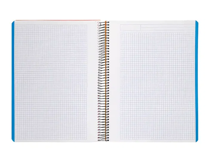 Liderpapel Cuaderno Espiral A6 Micro Wonder Tapa Plástico 120 Hojas 90gr Cuadro 5mm 4 Bandas Color Amarillo