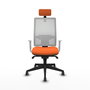 PIQUERAS Y CRESPO Silla de oficina Horna con mecanismo Sincro Naranja y Blanco