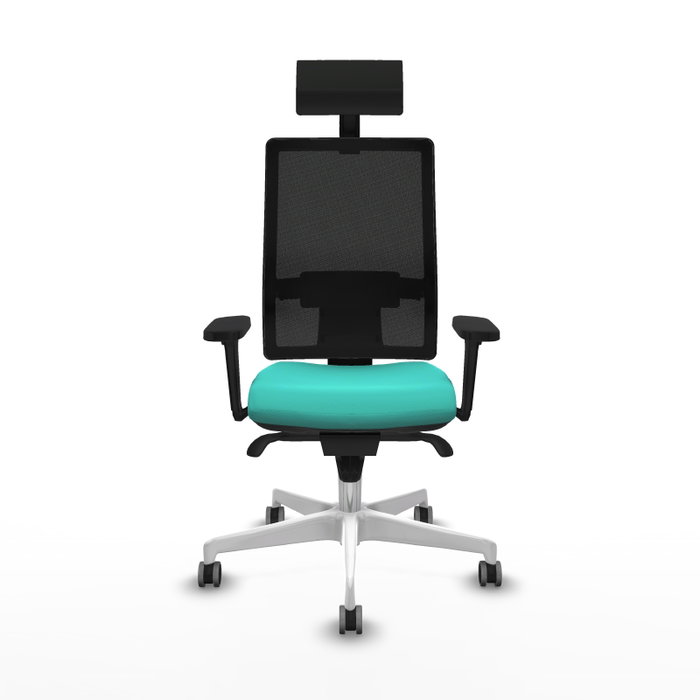 PIQUERAS Y CRESPO Silla de oficina Horna con mecanismo Sincro, Turquesa y Negro PIQUERAS Y CRESPO Silla de oficina Horna con mecanismo Sincro, Turquesa y Negro