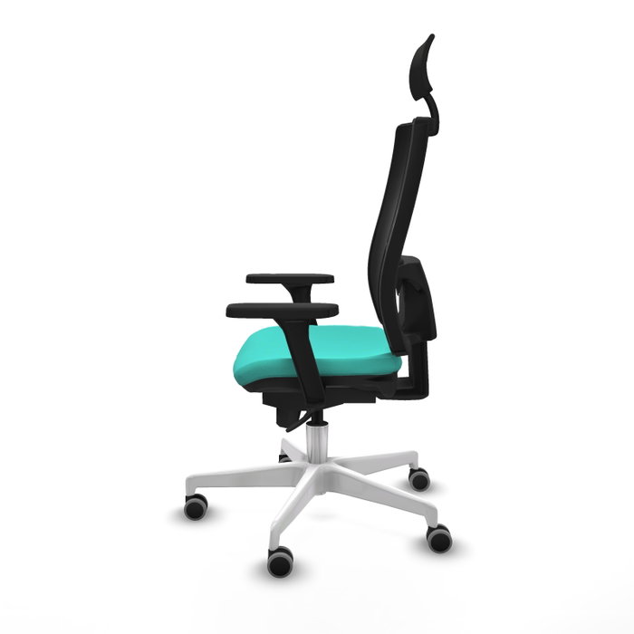 PIQUERAS Y CRESPO Silla de oficina Horna con mecanismo Sincro, Turquesa y Negro PIQUERAS Y CRESPO Silla de oficina Horna con mecanismo Sincro, Turquesa y Negro