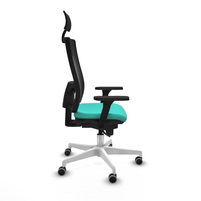 PIQUERAS Y CRESPO Silla de oficina Horna con mecanismo Sincro, Turquesa y Negro PIQUERAS Y CRESPO Silla de oficina Horna con mecanismo Sincro, Turquesa y Negro