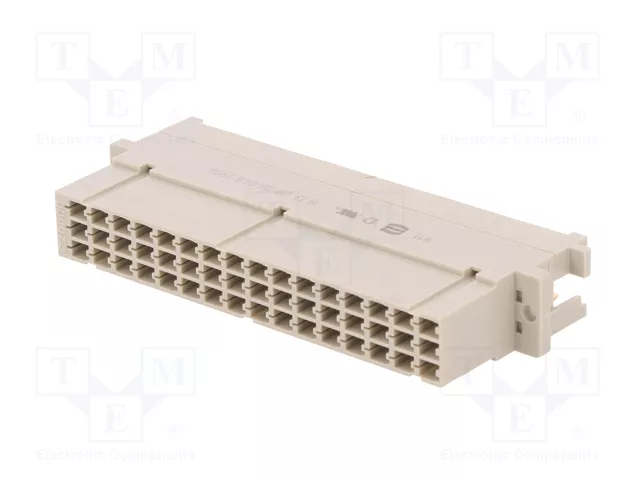 HARTING Conector de datos DIN 41612 macho de 48 pines recto, crimpado