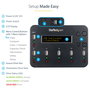 StarTech.com Duplicador USB 2.0 1:5 Autónomo para Pendrives y Tarjetas de Memoria - Clonador y Borrador con Pantalla LCD, Hasta 1.5 GB/min - Negro