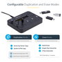StarTech.com Duplicador USB 2.0 1:5 Autónomo para Pendrives y Tarjetas de Memoria - Clonador y Borrador con Pantalla LCD, Hasta 1.5 GB/min - Negro