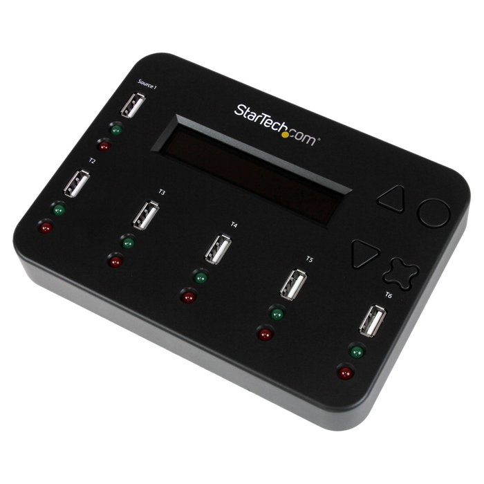 StarTech.com Duplicador USB 2.0 1:5 Autónomo para Pendrives y Tarjetas de Memoria - Clonador y Borrador con Pantalla LCD, Hasta 1.5 GB/min - Negro StarTech.com Duplicador USB 2.0 1:5 Autónomo para Pendrives y Tarjetas de Memoria - Clonador y Borrador con Pantalla LCD, Hasta 1.5 GB/min - Negro