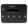StarTech.com Duplicador USB 2.0 1:5 Autónomo para Pendrives y Tarjetas de Memoria - Clonador y Borrador con Pantalla LCD, Hasta 1.5 GB/min - Negro