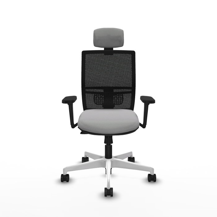 PIQUERAS Y CRESPO Silla de oficina Yunquera Gris claro con mecanismo Sincro/Traslack