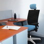 PIQUERAS Y CRESPO Silla de oficina Yunquera Gris claro con mecanismo Sincro/Traslack