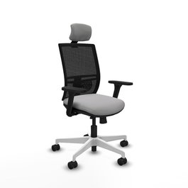 PIQUERAS Y CRESPO Silla de oficina Yunquera Gris claro con mecanismo Sincro/Traslack