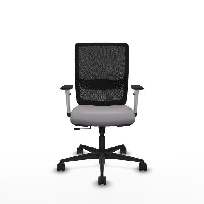 PIQUERAS Y CRESPO Silla de oficina Haches con mecanismo Sincro/Traslack, Gris y Negro