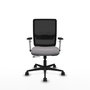 PIQUERAS Y CRESPO Silla de oficina Haches con mecanismo Sincro/Traslack, Gris y Negro