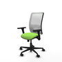 PIQUERAS Y CRESPO Silla de oficina Zulema con mecanismo Sincro, Pistacho y Blanco