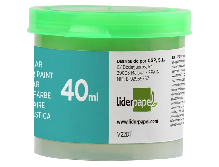 Liderpapel Témpera escolar verde amarillento 40 ml