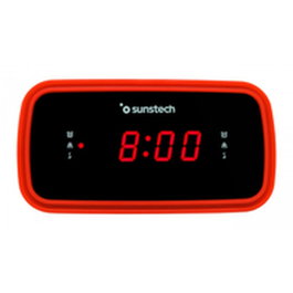 SUNSTECH FRD60RD Radio Reloj Despertador FM LED Rojo/Negro