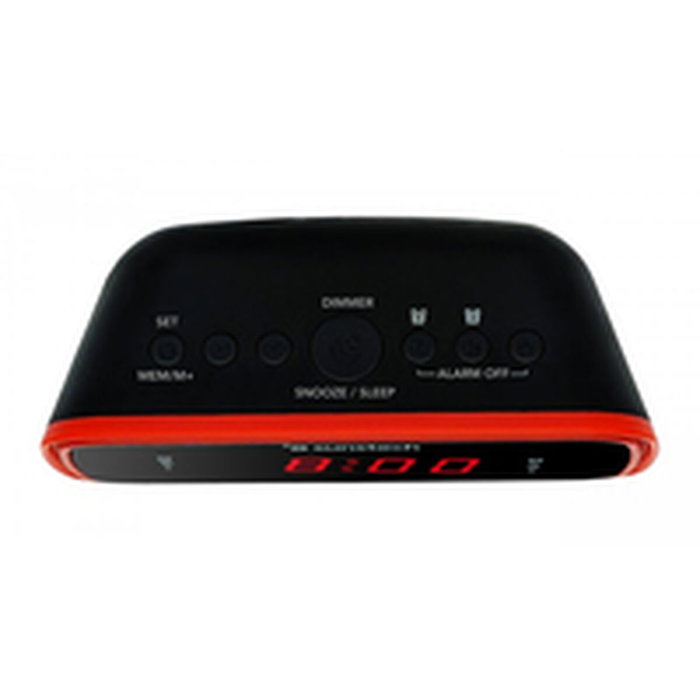 SUNSTECH FRD60RD Radio Reloj Despertador FM LED Rojo/Negro