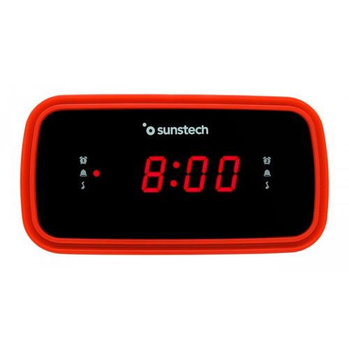 SUNSTECH FRD60RD Despertador Radio FM LED Rojo/Negro 10 Presintonías Doble Alarma SUNSTECH FRD60RD Despertador Radio FM LED Rojo/Negro 10 Presintonías Doble Alarma