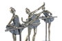 DKD Home Decor Figura de Resina Ballet Surtido de 3 Piezas, Dorado y Gris