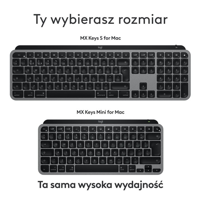 Logitech MX Keys S for Mac Gris grafito inalámbrico con retroiluminación Logitech MX Keys S for Mac Gris grafito inalámbrico con retroiluminación