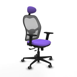 PIQUERAS Y CRESPO Silla de oficina Jorquera con mecanismo Sincro/Traslack, Lila y Gris