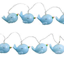 Home Deco Kids Guirnalda de 10 Luces LED Ballena para Decoración Infantil