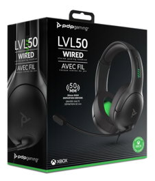 PDP Auriculares con cable LVL50 para Xbox Series (Gris)