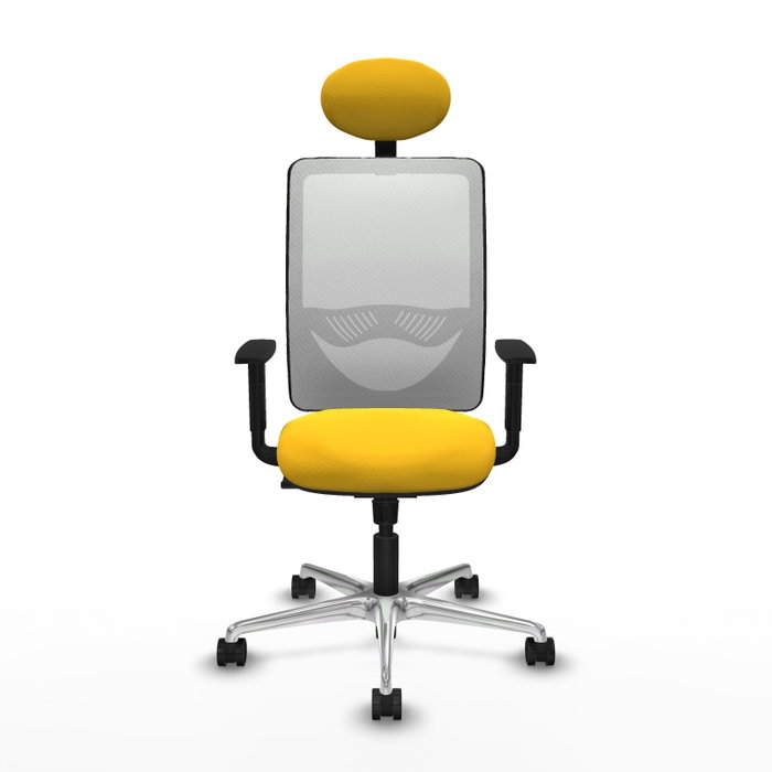 PIQUERAS Y CRESPO Silla de oficina Zulema con mecanismo Sincro, Amarillo y Blanco PIQUERAS Y CRESPO Silla de oficina Zulema con mecanismo Sincro, Amarillo y Blanco