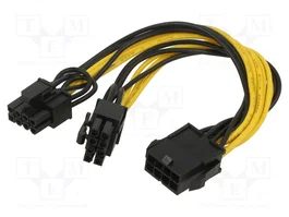 AKYGA Cable de alimentación PCIe 8pin macho a 2x PCIe 8pin hembra, 0,2m