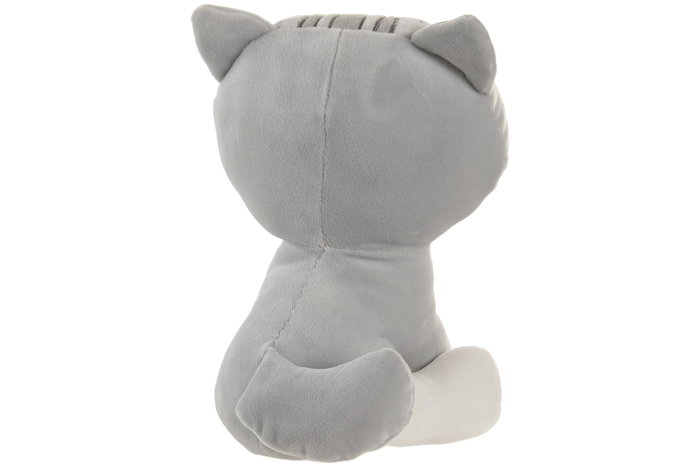 DKD Home Decor Peluche Gato Gris Marron 20x22x15 cm (6 Unidades)
