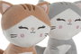 DKD Home Decor Peluche Gato Gris Marron 20x22x15 cm (6 Unidades)