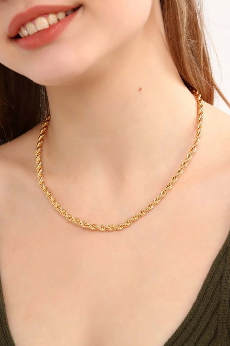 Heliophilia Silver Zncrkly004 Collar de Piedra de Circonita de Latón Dorado 45 cm