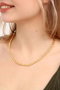Heliophilia Silver Zncrkly004 Collar de Piedra de Circonita de Latón Dorado 45 cm
