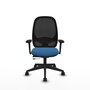 PIQUERAS Y CRESPO Silla de oficina Cilanco Azul claro/Negro con Brazos 3D