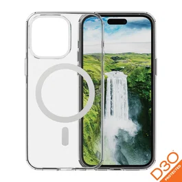 Dbramante1928 funda para iPhone 15 Pro Transparente Blanco con MagSafe y tecnología Ultra D3O, resistente a rayones y polvo