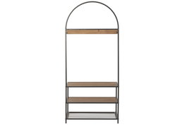 DKD Home Decor Perchero Vintage Wood furni26 35 x 180 x 80 cm Hierro Abeto Marron Negro