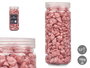 Giftdecor Bote Piedra Metalizada 700g Teja con Piedras de 10-20 mm Color Rojo (Dimensiones 6.5x15.8x6.5 cm) (Set de 12)