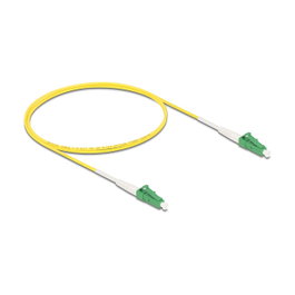 DeLOCK Cable de Fibra Óptica LC-APC a LC-APC Simplex Singlemode OS2 1 m Amarillo