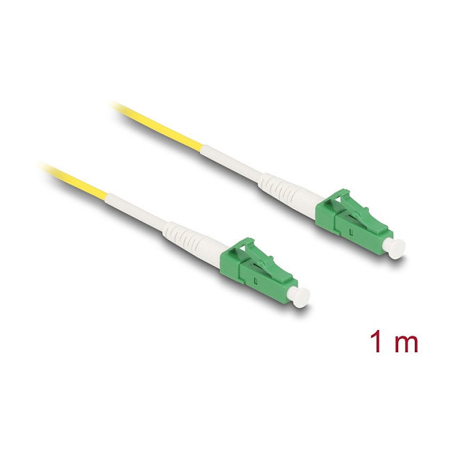 DeLOCK Cable de Fibra Óptica LC-APC a LC-APC Simplex Singlemode OS2 1 m Amarillo