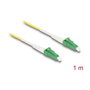 DeLOCK Cable de Fibra Óptica LC-APC a LC-APC Simplex Singlemode OS2 1 m Amarillo