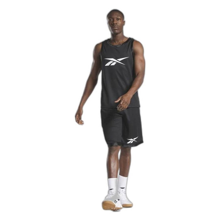 Camiseta de baloncesto Reebok Basketball Mesh Negro