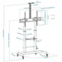 TooQ FS20404HM-B Soporte de Suelo para TV de 60-100 Pulgadas, hasta 100kg, con Ruedas, Inclinable, Regulable en Altura, Negro