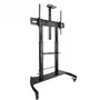 TooQ FS20404HM-B Soporte de Suelo para TV de 60-100 Pulgadas, hasta 100kg, con Ruedas, Inclinable, Regulable en Altura, Negro