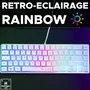 The G-Lab KEYZ-HYDROD-W/FR Teclado para juegos 60% membrana blanca