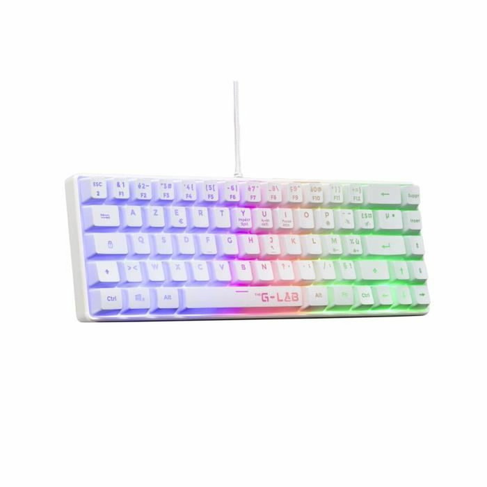 The G-Lab KEYZ-HYDROGEN-W/FR Teclado para juegos 60% membrana blanco