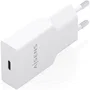 Aisens A110-0999 Cargador de Pared GaN 25W, Ultra Delgado, 1xUSB-C PD3.0, Tecnología AI, Blanco, Carga Rápida para Portátil, Móvil, Tablet