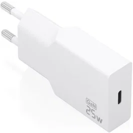 Aisens A110-0999 Cargador de Pared GaN 25W, Ultra Delgado, 1xUSB-C PD3.0, Tecnología AI, Blanco, Carga Rápida para Portátil, Móvil, Tablet