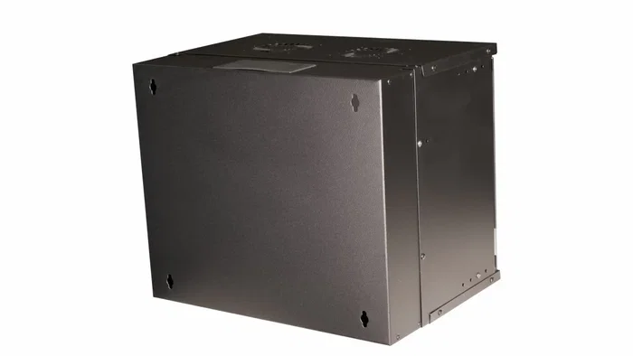 Equip Armario rack de pared 9U EWM-09-5440-B negro con puerta de cristal templado